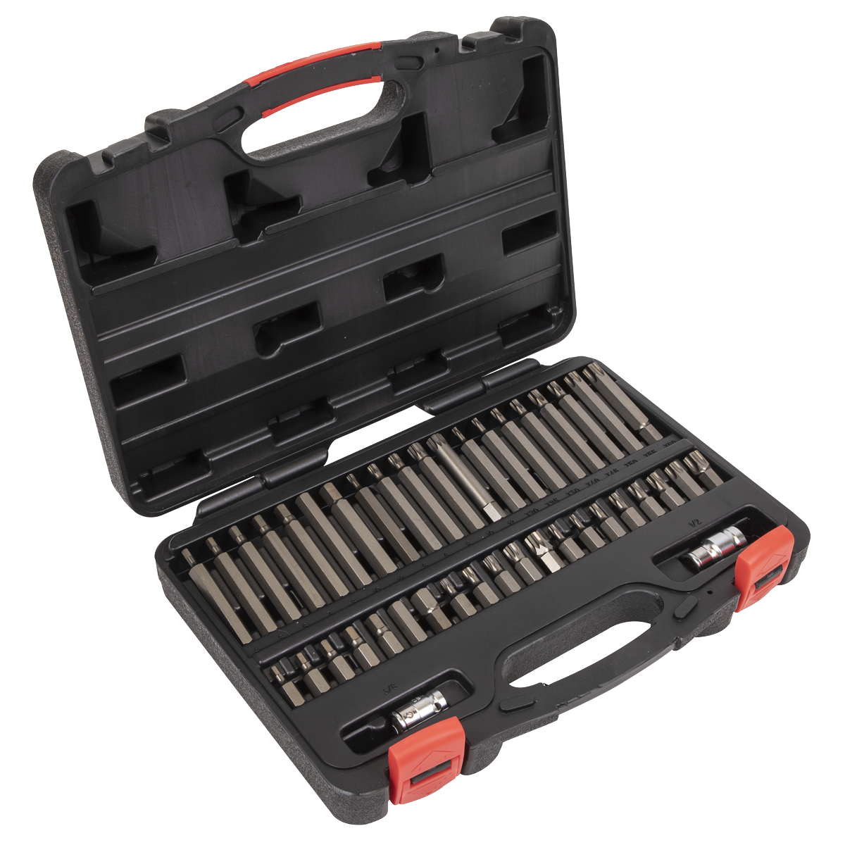 Sealey 42pc 3/8" & 1/2" Square Drive TRX-Star Hex Spline Bit Set AK21942P