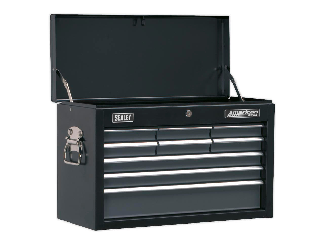 Sealey Steel Top Chest Tool Box 9-Drawer Ball Bearing Runners Black/Grey AP2509B