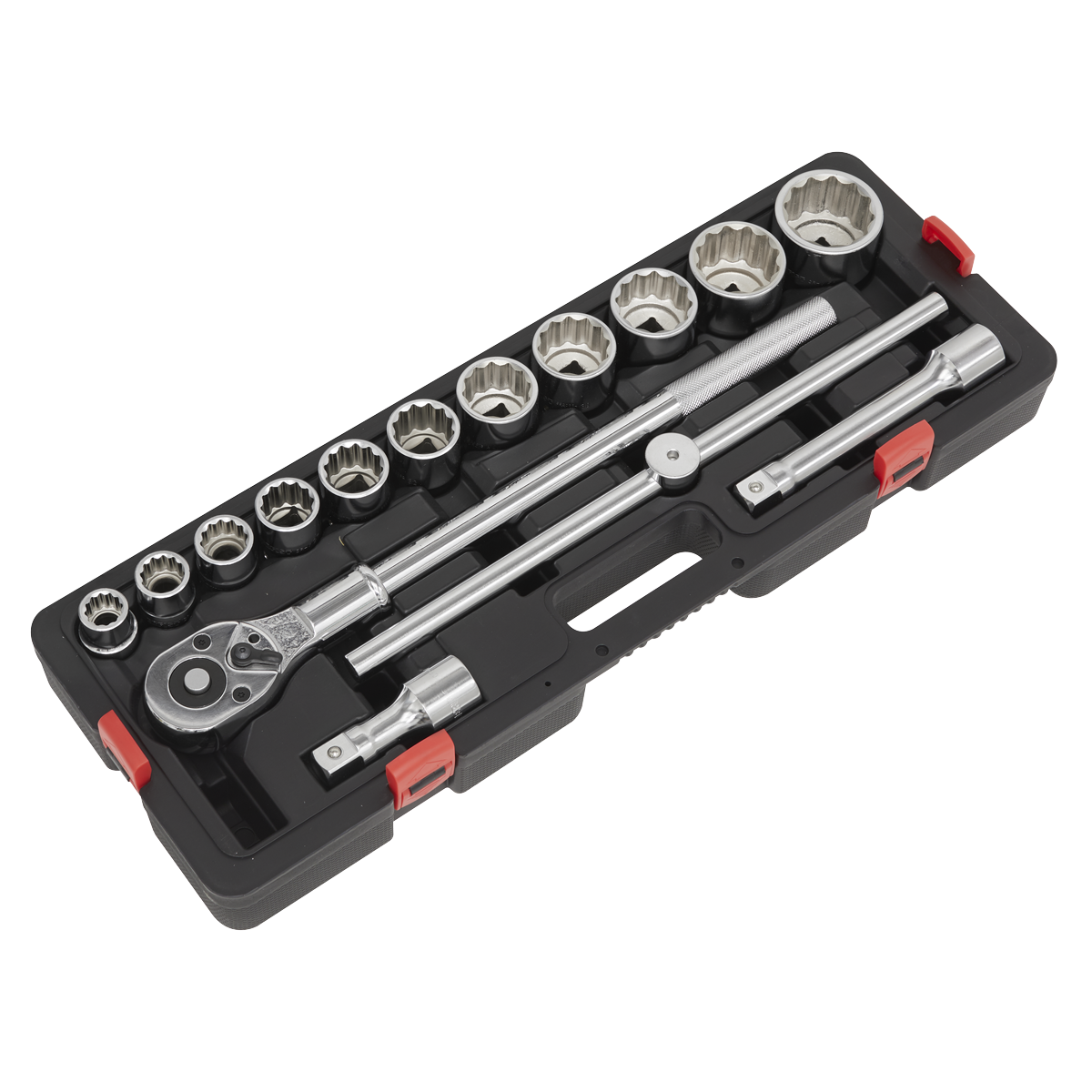 Sealey Socket Set 3/4" Square Drive 12-Point WallDrive 15 Pieces Metric AK2583