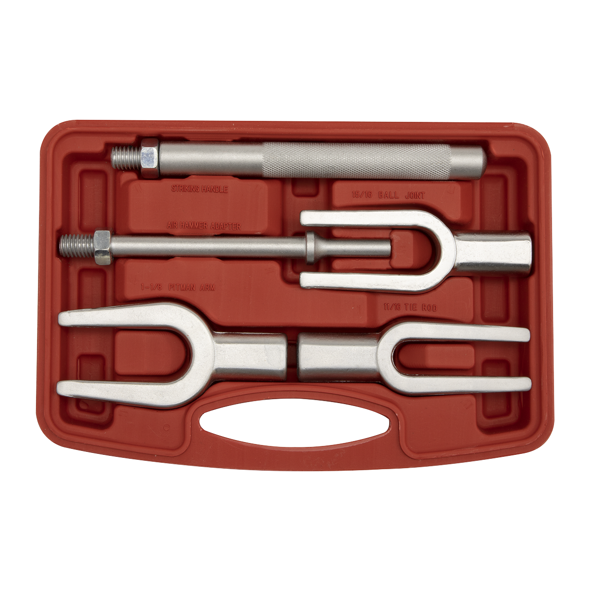 Sealey Ball Joint Separator Kit With Interchangeable Shafts 5 Pieces AK273