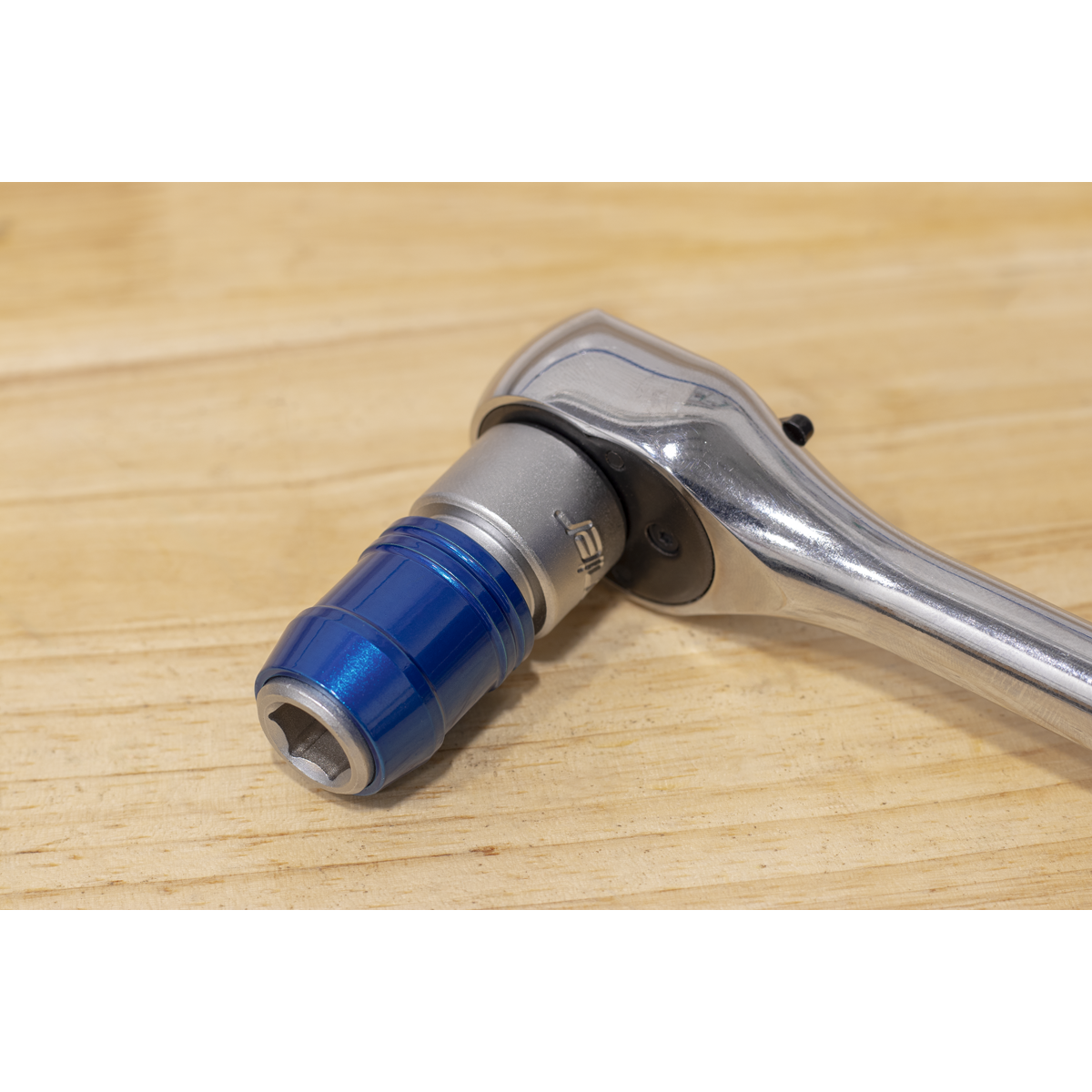 Sealey Quick Release Bit Adaptor 10mm 3/8" Square Drive Blue/Silver Tool AK2738