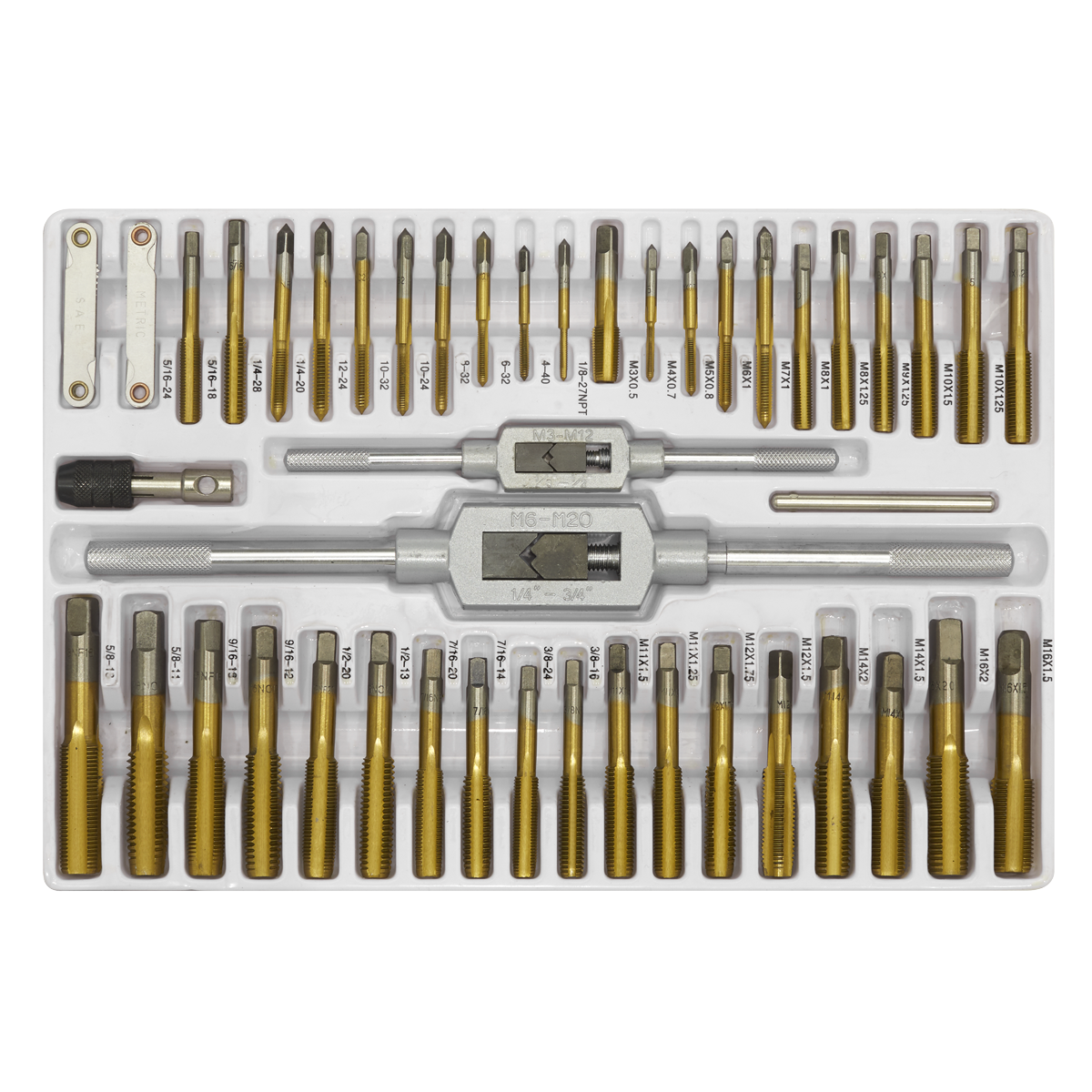 Sealey 86 Pieces Hexagonal Tap & Die Set Metric & SAE/Imperial Tool AK3086HIM
