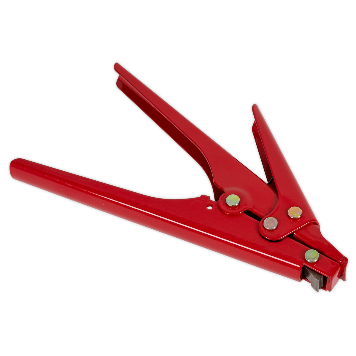Sealey Cable Tie Fastening Tool Spring Loaded Handle and Cutter Red AK3254