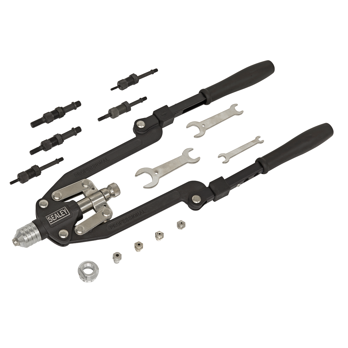 Sealey Rivet & Threaded Nut Rivet Kit With Comfortable Cushion Grips AK39602