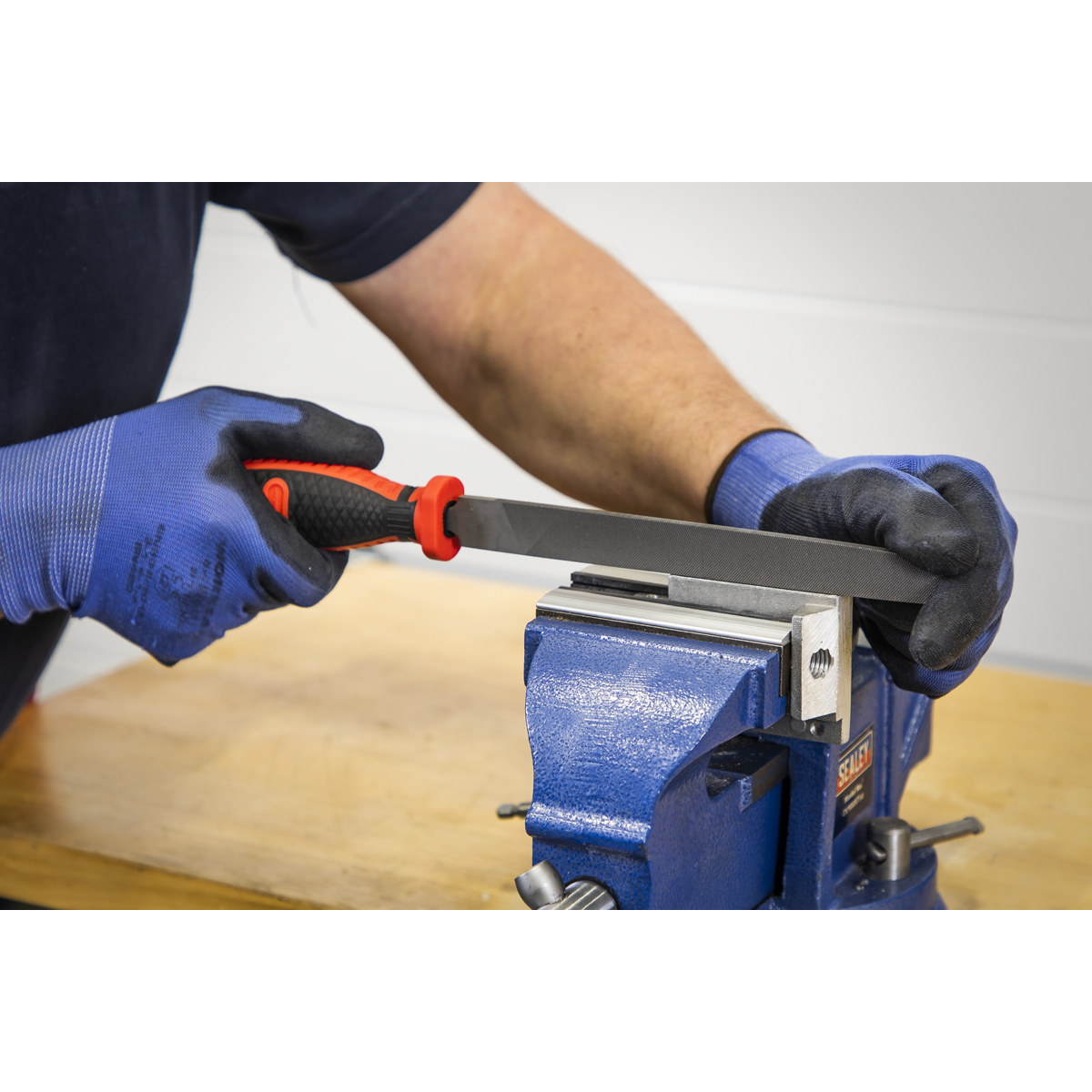 Sealey Flat Engineers File With Comfort Grip Handle & Hanging Hole 200mm AK5735