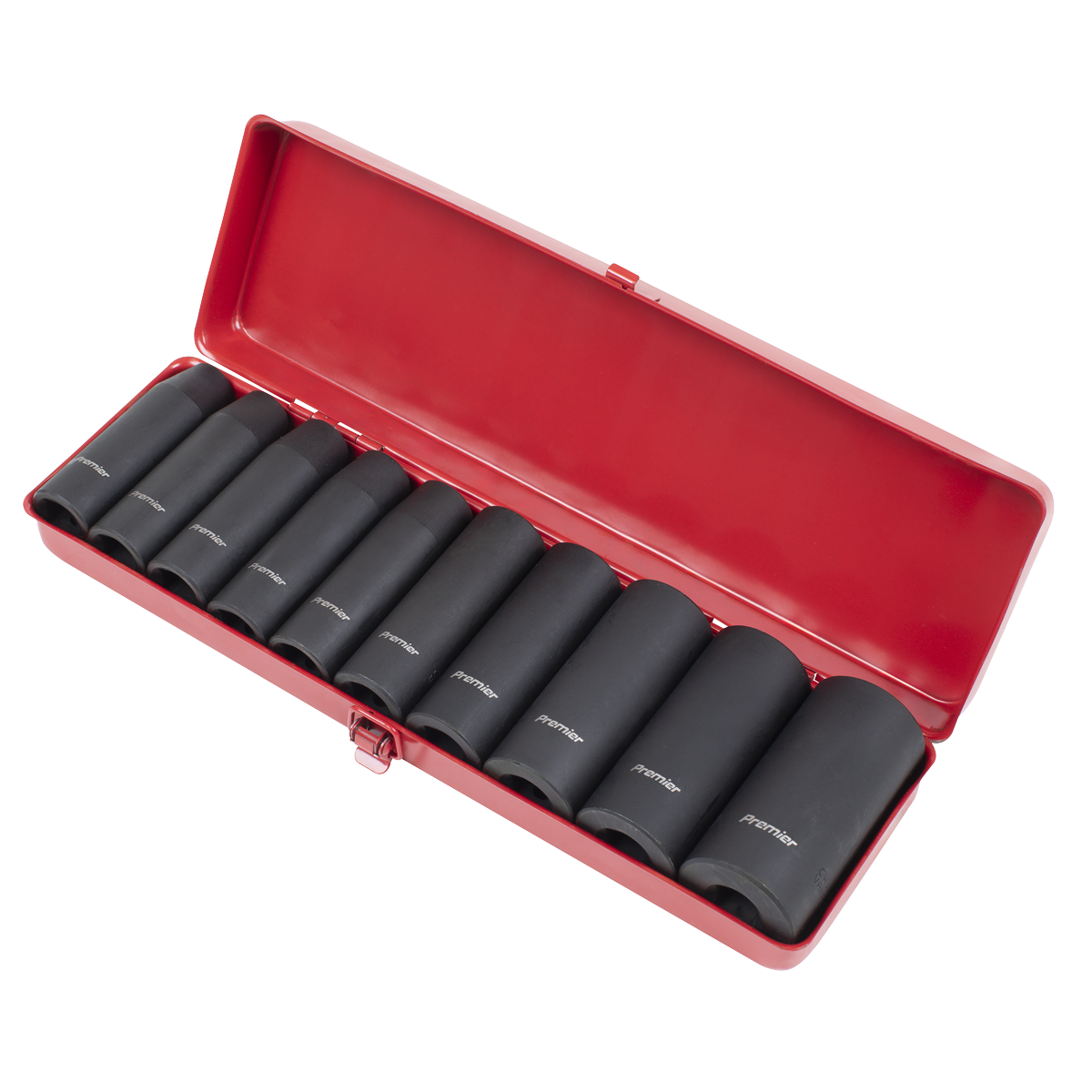 Sealey Impact Socket Set 10 Pieces 1/2" Square Drive Deep Metric AK58/11M