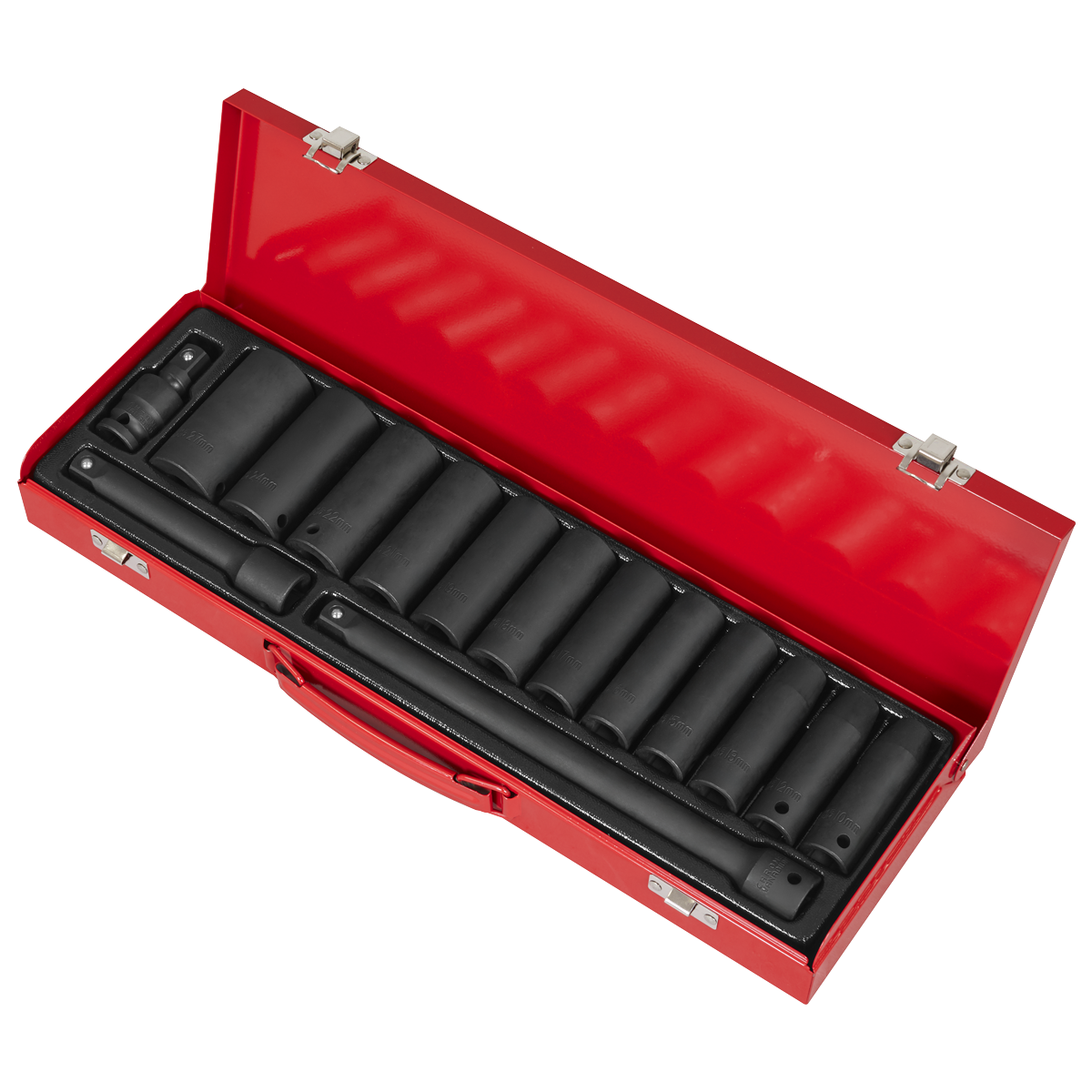 Sealey WallDrive Impact Socket Set 15 Pcs 1/2" Square Drive Deep Metric AK5815M
