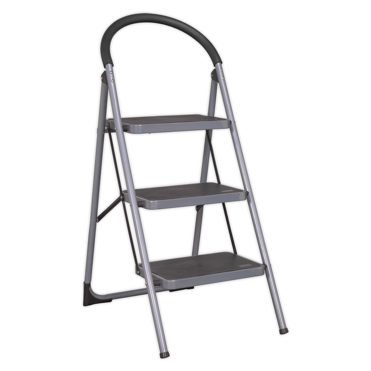 Sealey Step Stool Metal 3 Steps 150kg Capacity 710mm Height Anti Slip ASL23
