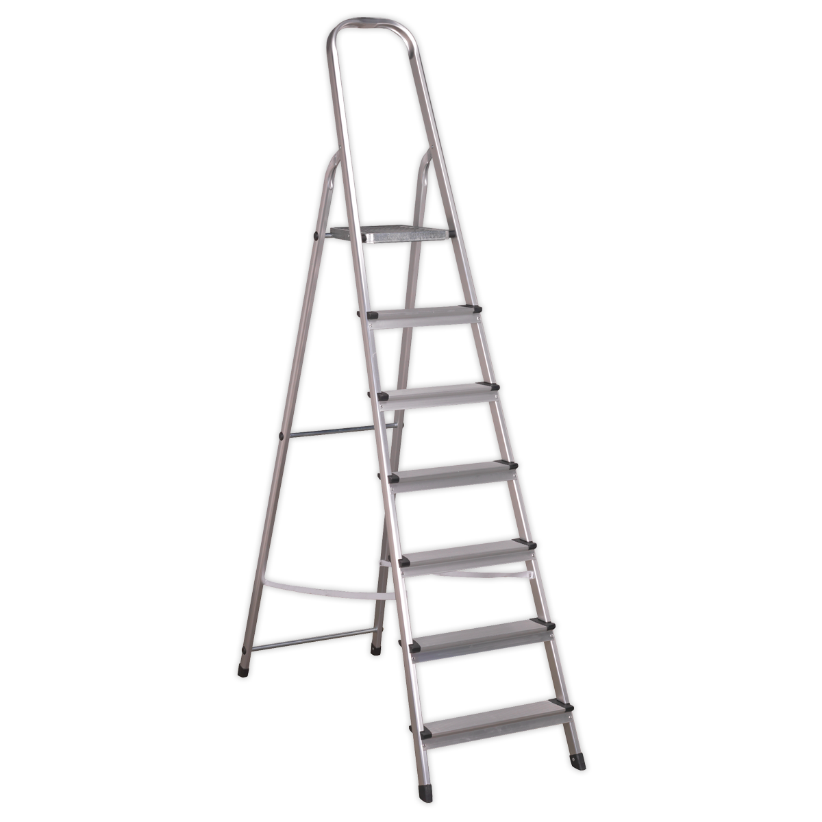 Sealey Aluminium Step Ladder 7-Tread 80mm Deep Non-Slip Steps EN 131 ASL7