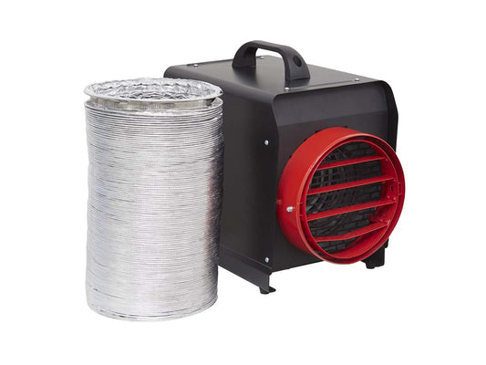 Sealey 5kW Industrial Fan Heater With Ducting & Carry Handle IPX4 DEH5001
