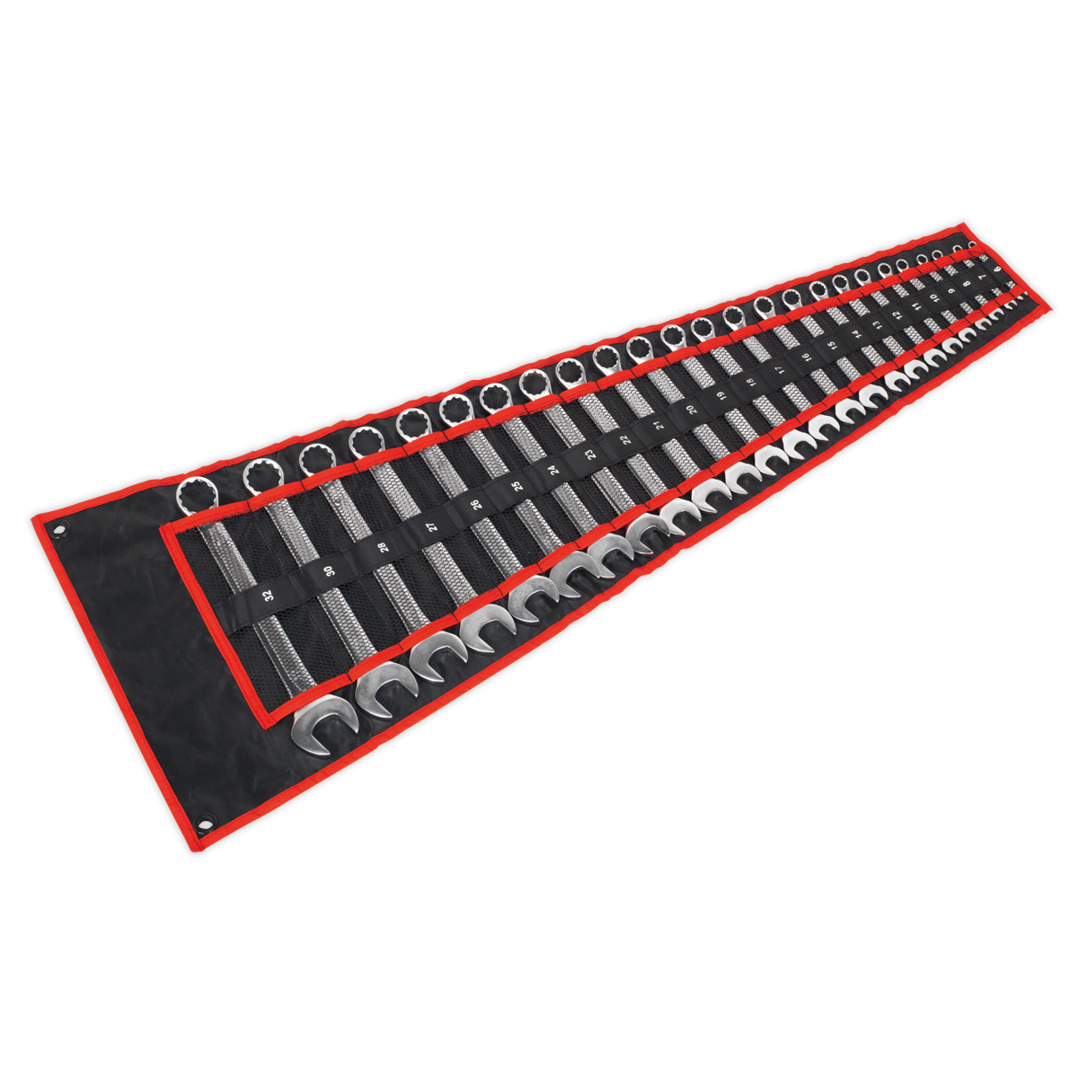 Sealey Combination Spanner Set 25pc Metric Chrome Vanadium Steel AK63253