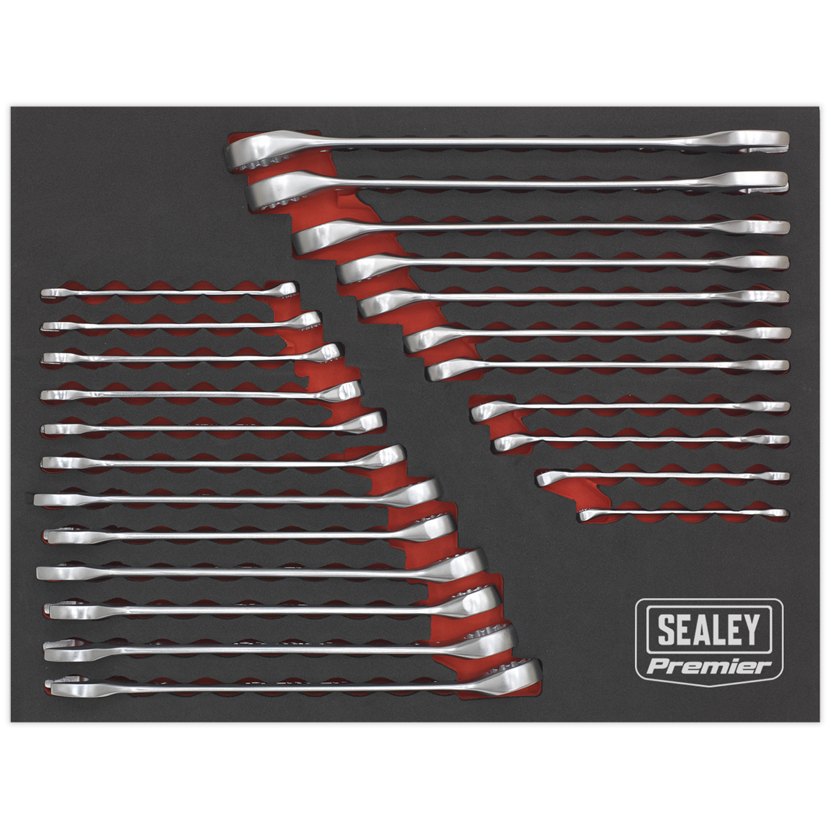 Sealey Combination Spanner Set 23 Pieces Metric/Imperial Slim Style AK63256