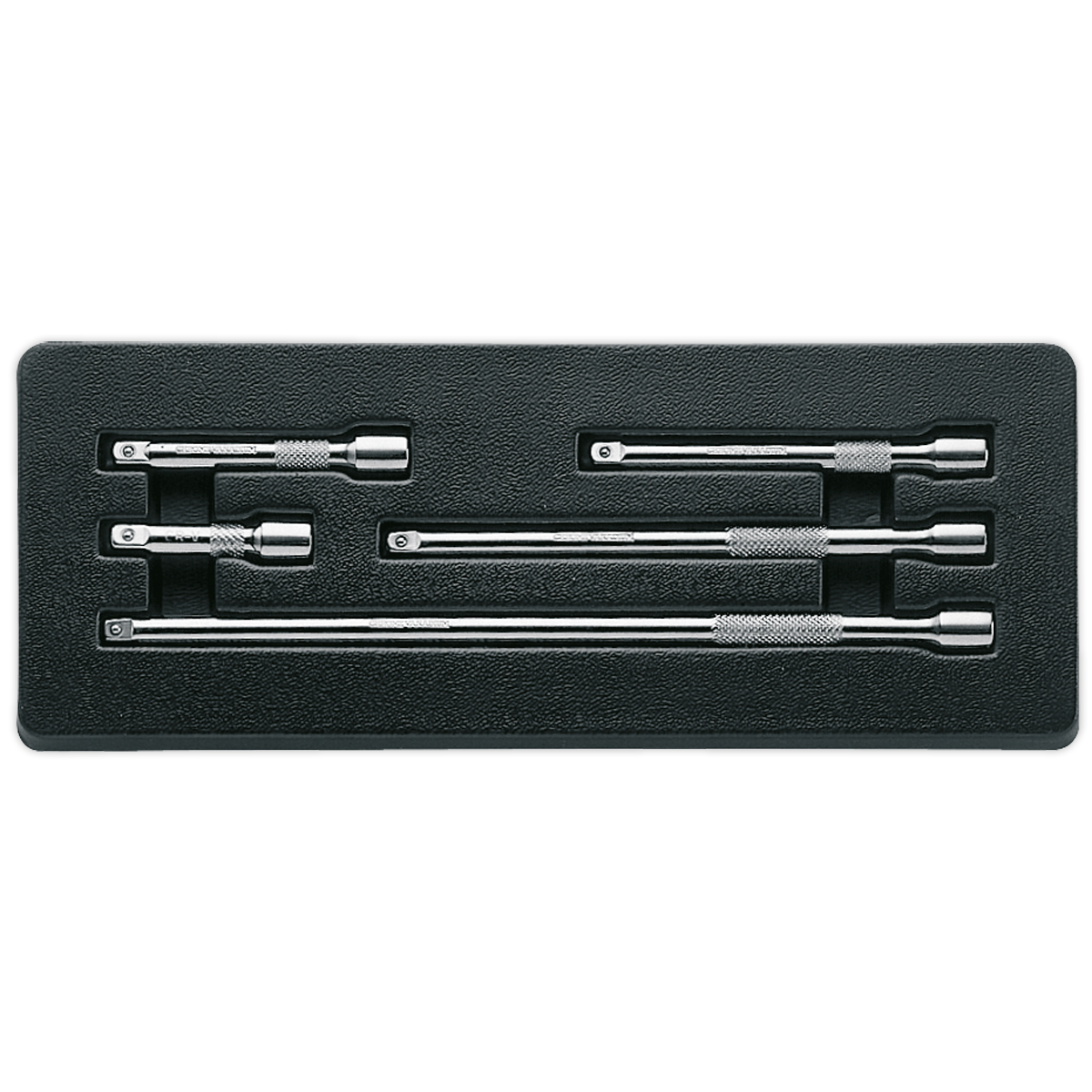 Sealey Extension Bar Set 5pc 1/4" Square Drive For Daily Professional Use AK6331