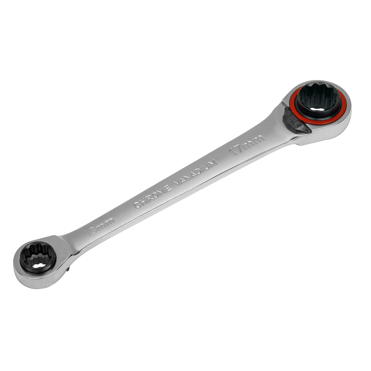 Sealey Ratchet Ring Spanner 4-in-1 Reversible Metric Platinum Series AK63948