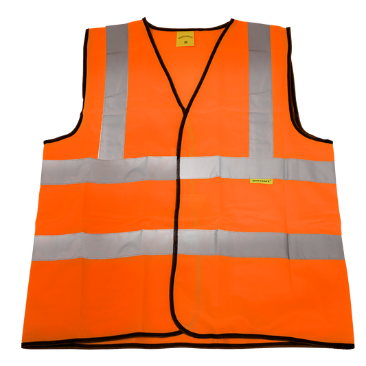 Sealey Hi-Vis Orange Waistcoat Vest Site Road Use Garage Workshop - Medium 9812M
