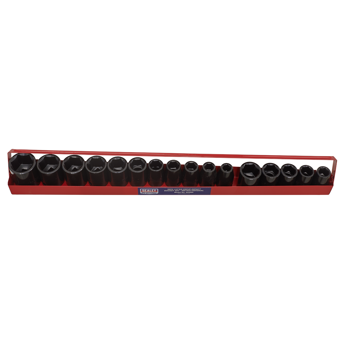 Sealey Impact Socket Set 16 Pieces 1/2" Square Drive Metric/Imperial AK684