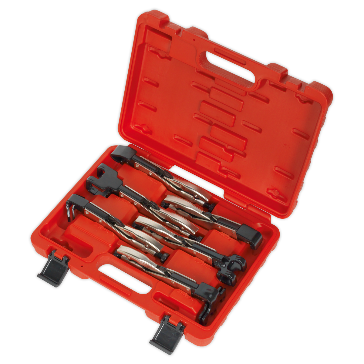 Sealey Axial Locking Grip Set With Push-Button Jaw Release 6 Pieces AK68403