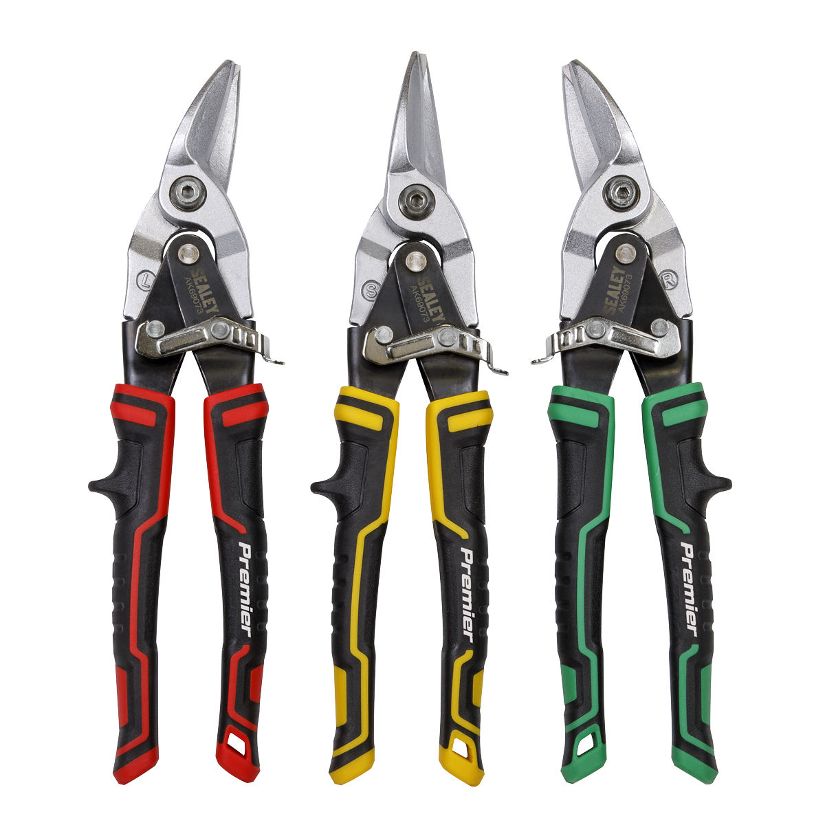 Sealey High Leverage Aviation Tin Snip Set 3 Pieces Chrome Molybdenum AK69073