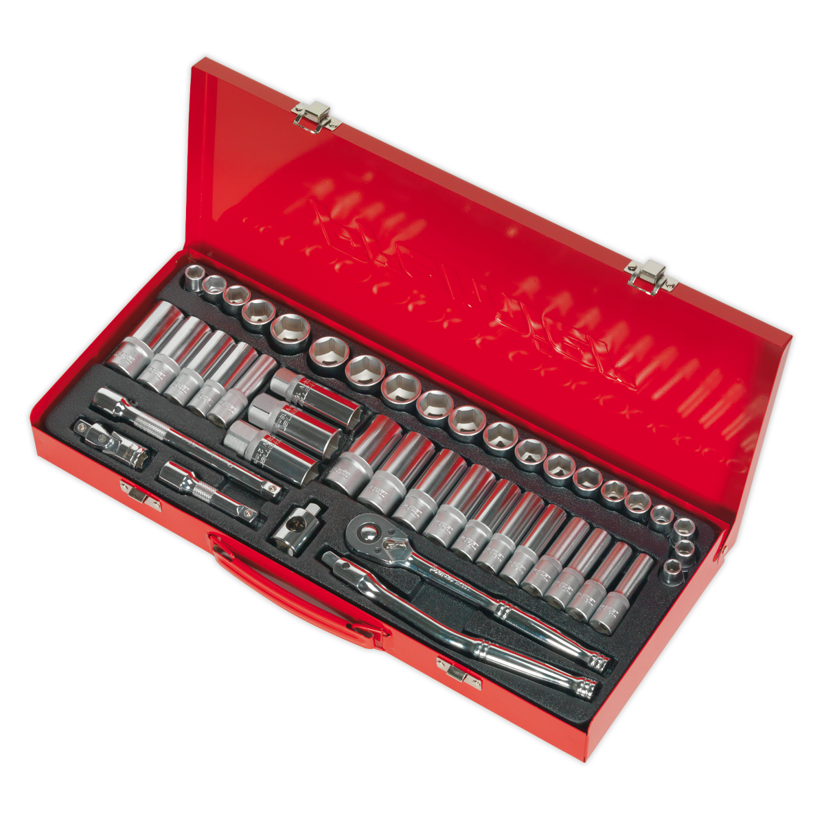 Sealey Deluxe Socket Set 45 Pieces DuoMetric Chrome Vanadium Steel AK692