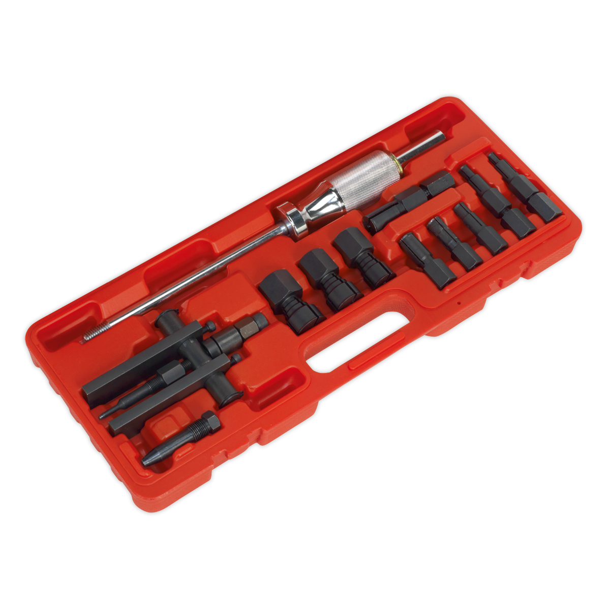 Sealey Blind Bearing Puller Set With Medium Stroke 1.5kg Slide Hammer 12pc AK716