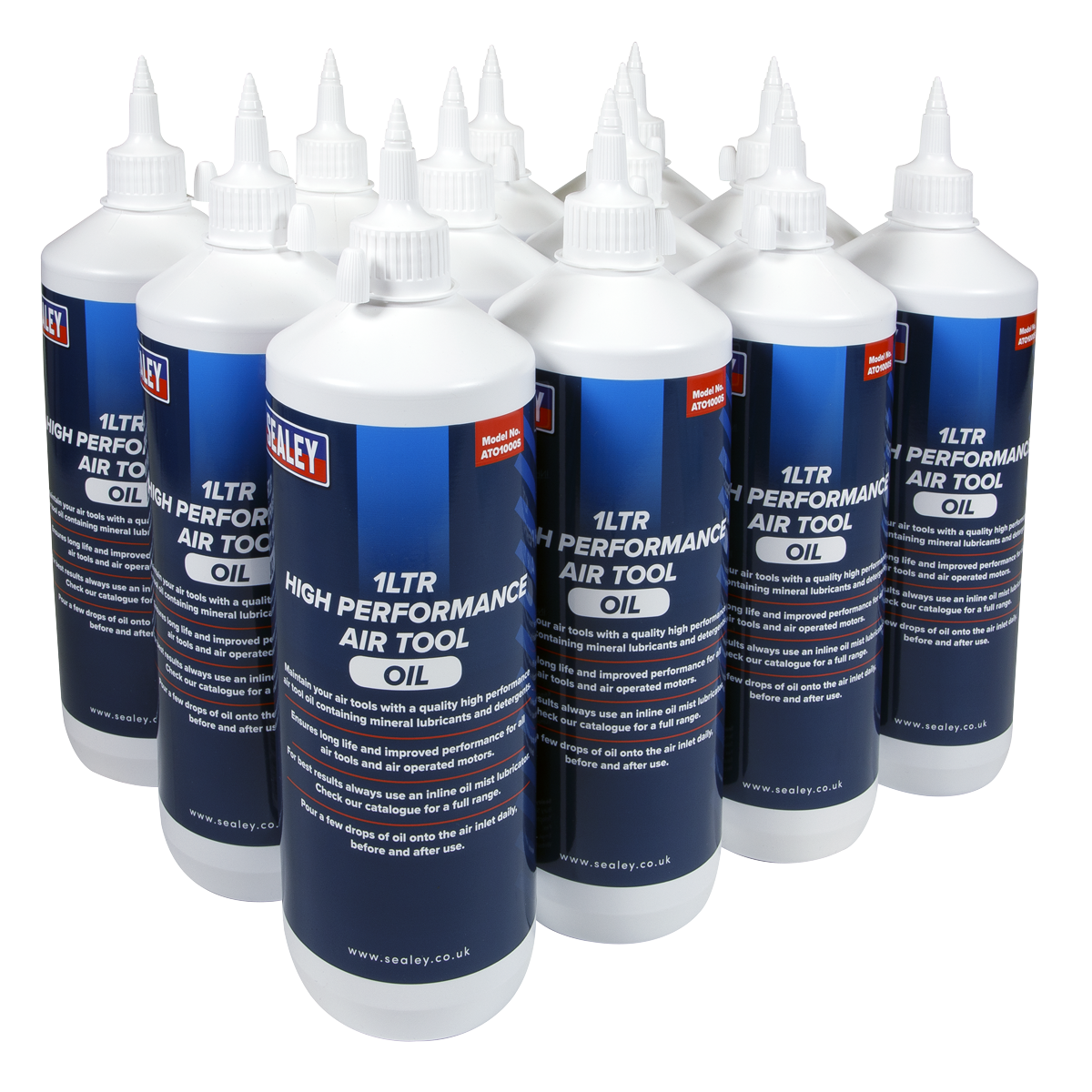 Sealey 12L Air Tool Oil + Mineral Lubricants & Detergents 1L x 12 Pack ATO/1000