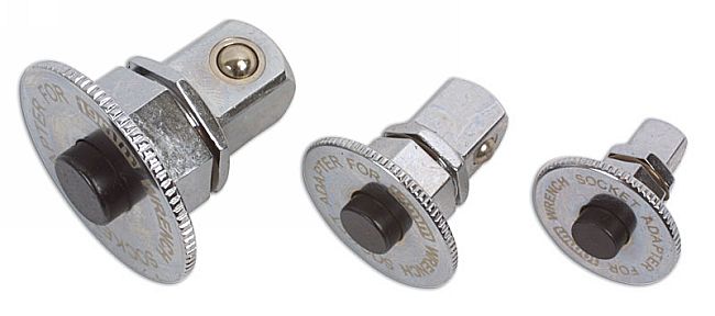 LASER 3870 3Pcs Reversible Ratchet Ring Adaptor Set Chrome Vanadium Steel