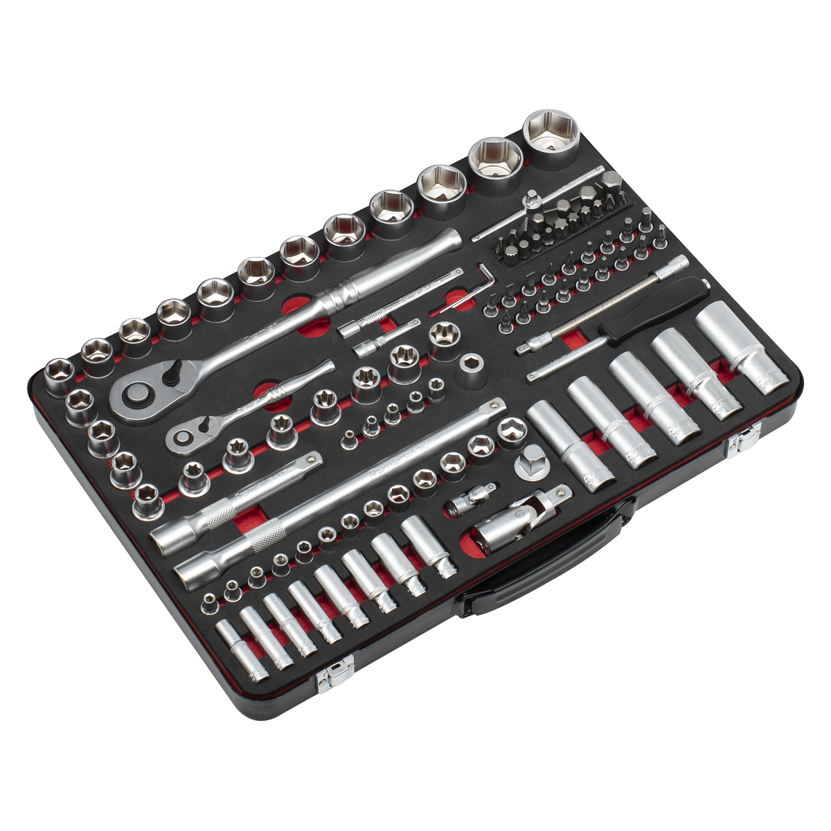 Premier Platinum Socket Set 1/4" 1/2" Square Drive 108 Pieces With Storage Case