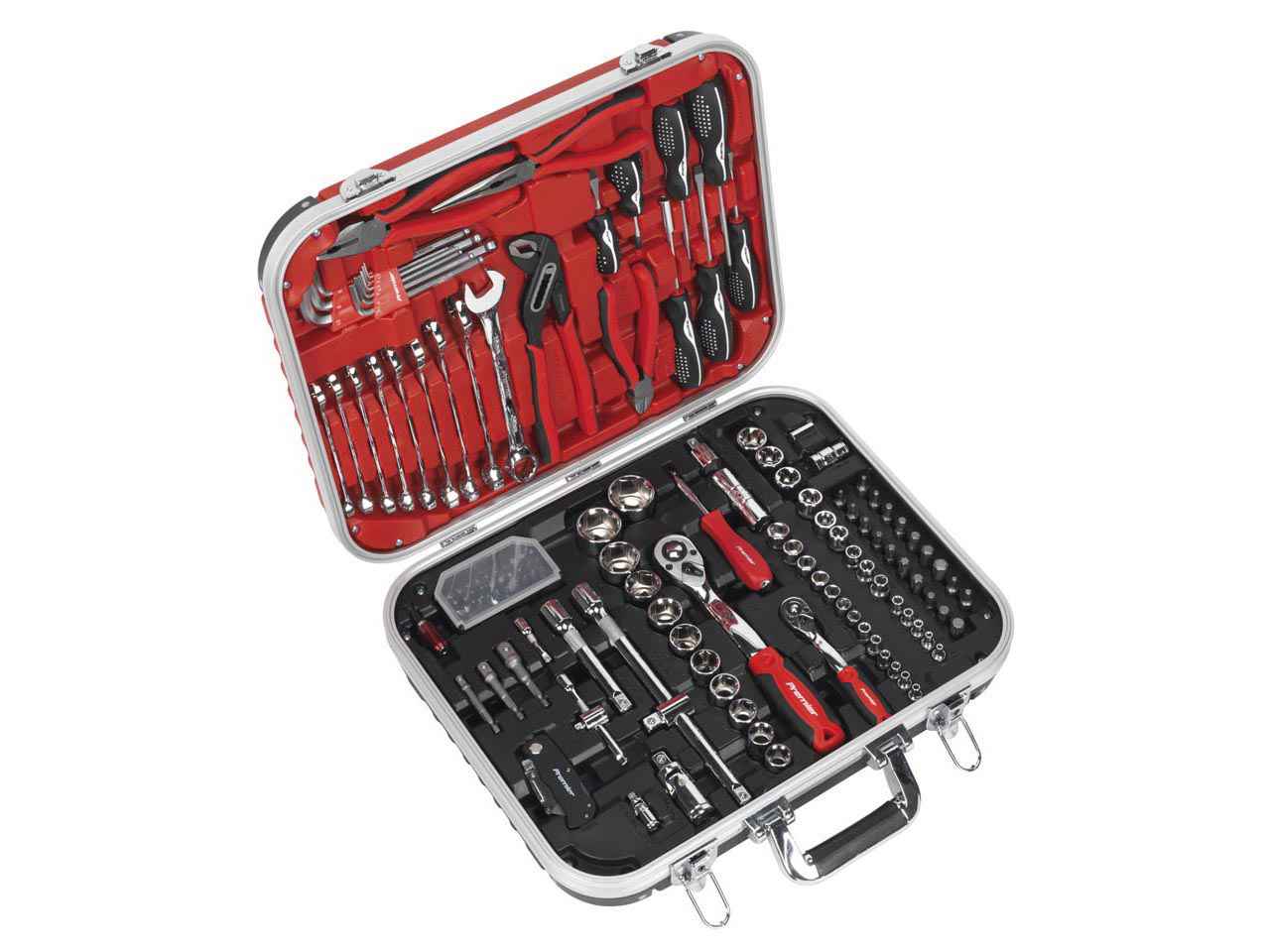 Sealey Mechanics Tool Kit 136 Pcs 1/4" 3/8" 1/2" Socket Spanner Bit Kit AK7980