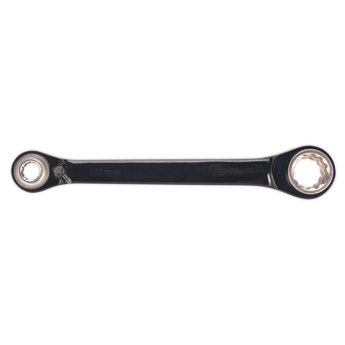 Sealey Ratchet Ring Spanner 4in1 Reversible Metric Black Series 72 Teeth AK7979