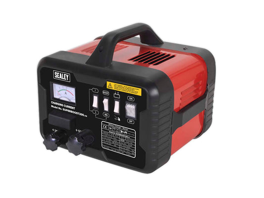 Sealey Starter Charger 200/45Amp 12V 24V 230V Booster Red/Black SUPERBOOST200
