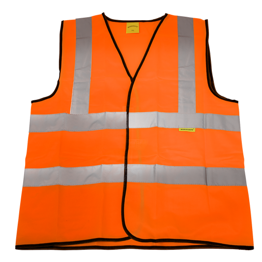 Sealey Hi-Vis Waistcoat Vest Garage Workshop DIY Use XX-Large Orange 2XL 9812XXL