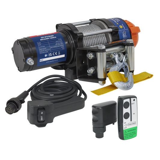 Sealey Wireless Winch ATV1135 Combo Kit High Quality Wire Rope ATV1135KIT