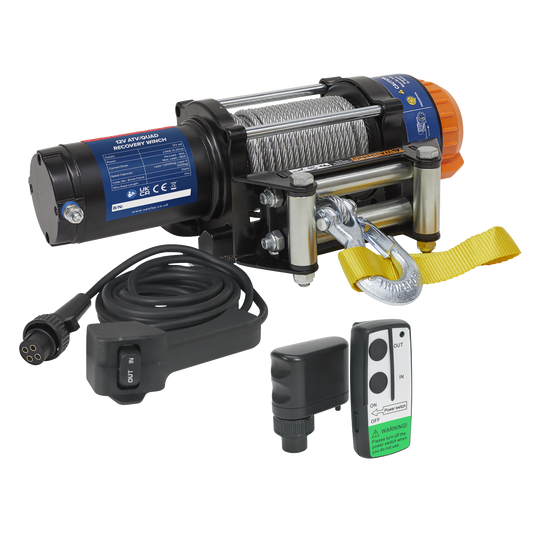 Sealey Wireless Winch ATV2040 Combo Kit High Quality Wire Rope ATV2040KIT