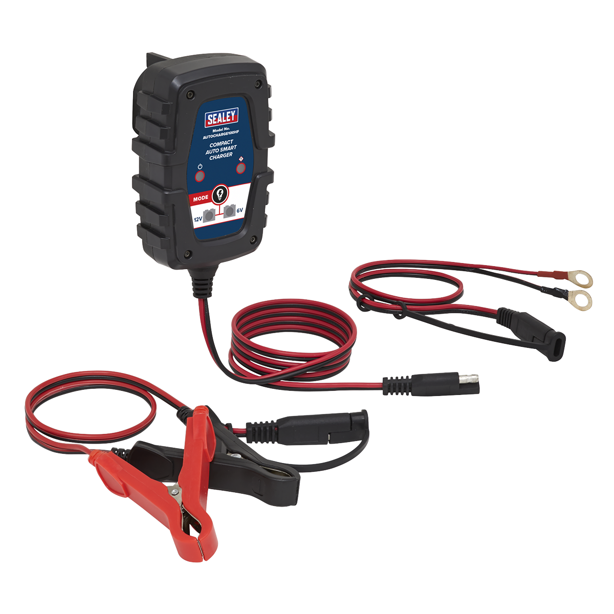 Sealey Compact Auto Smart Charger Heavy Duty Case 1A 6/12V AUTOCHARGE100HF