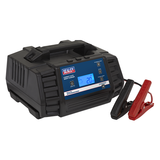 Sealey Compact Auto Smart Charger 12A 9-Cycle 12V 24V Lithium AUTOCHARGE1200HF
