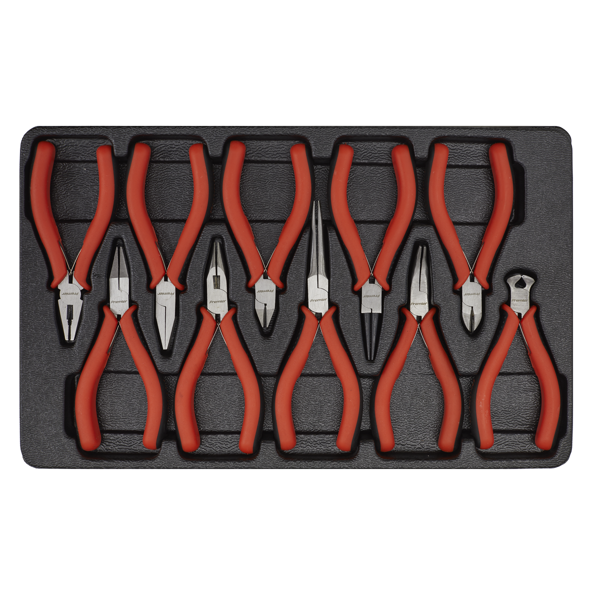 Sealey Mini Pliers Set High Carbon Steel With Polished Finish 10pc AK8578