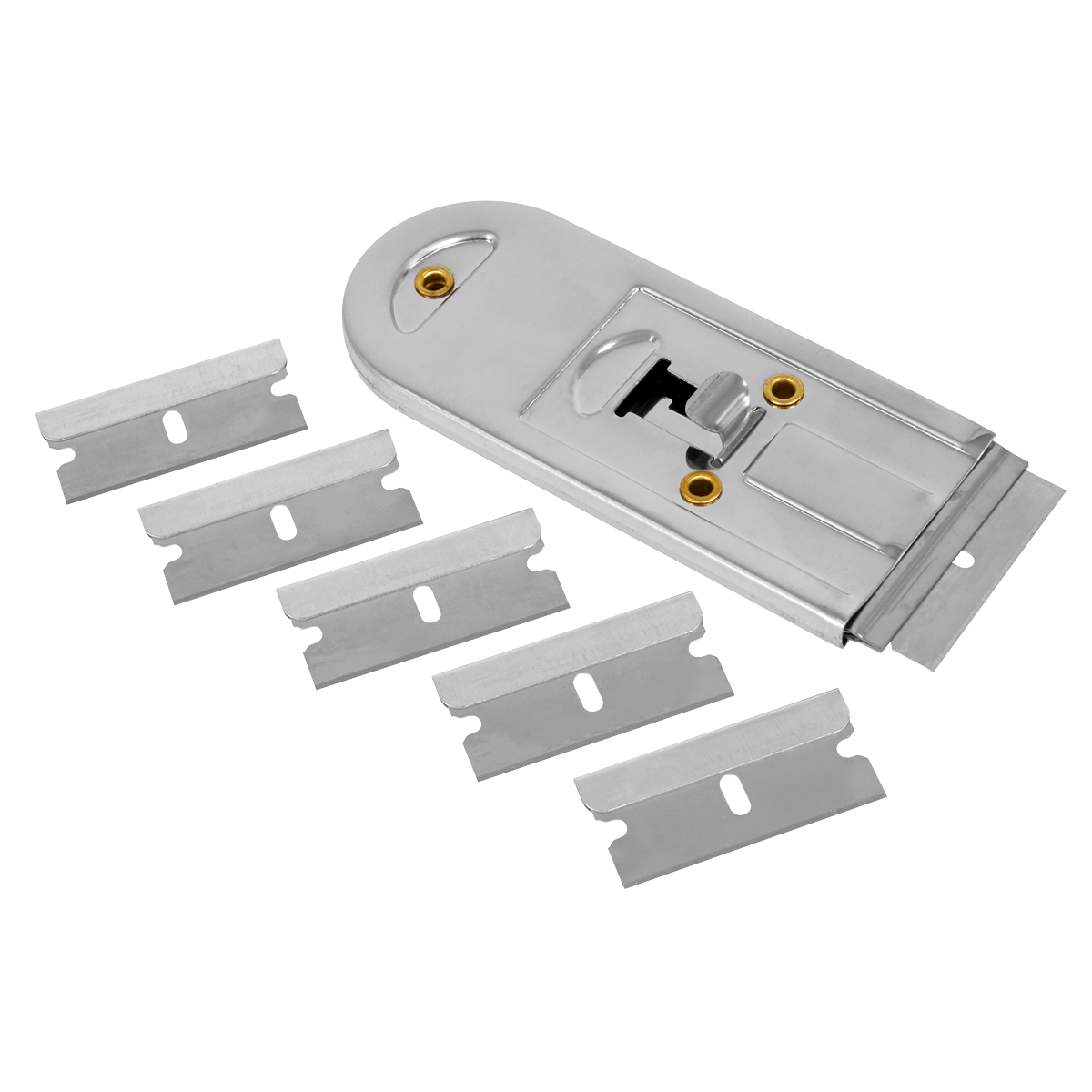 Sealey Retracting Scraper Chrome Plated Steel Hand Tool Adhesive Remover AK867