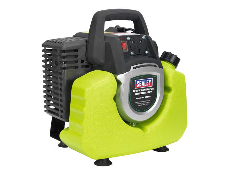 Sealey 1000W Inverter Generator 230V 2-Stroke Petrol Engine 800W G1000I