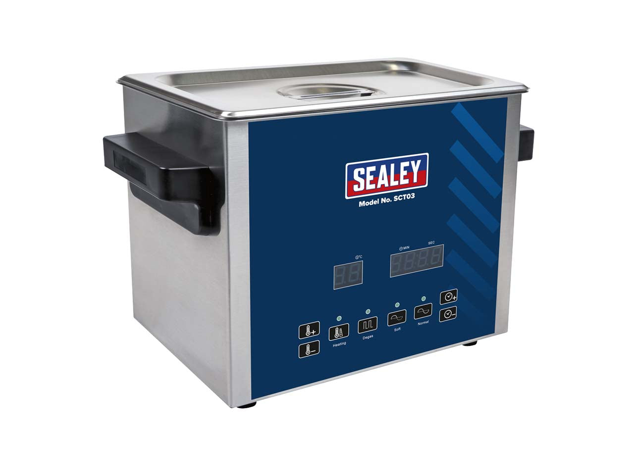 Sealey Ultrasonic Parts Cleaning Tank 3L With Clear LED Display 120W SCT03