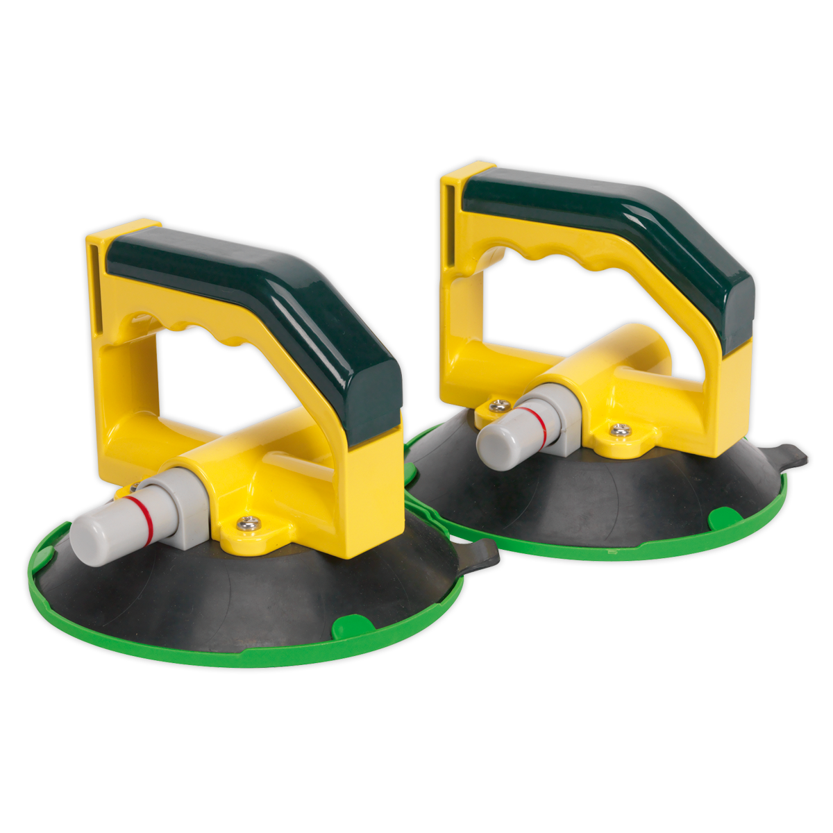 Sealey Twin Profiled Rubber Vacuum Suction Cup Lifting 30kg - Pair AK98943