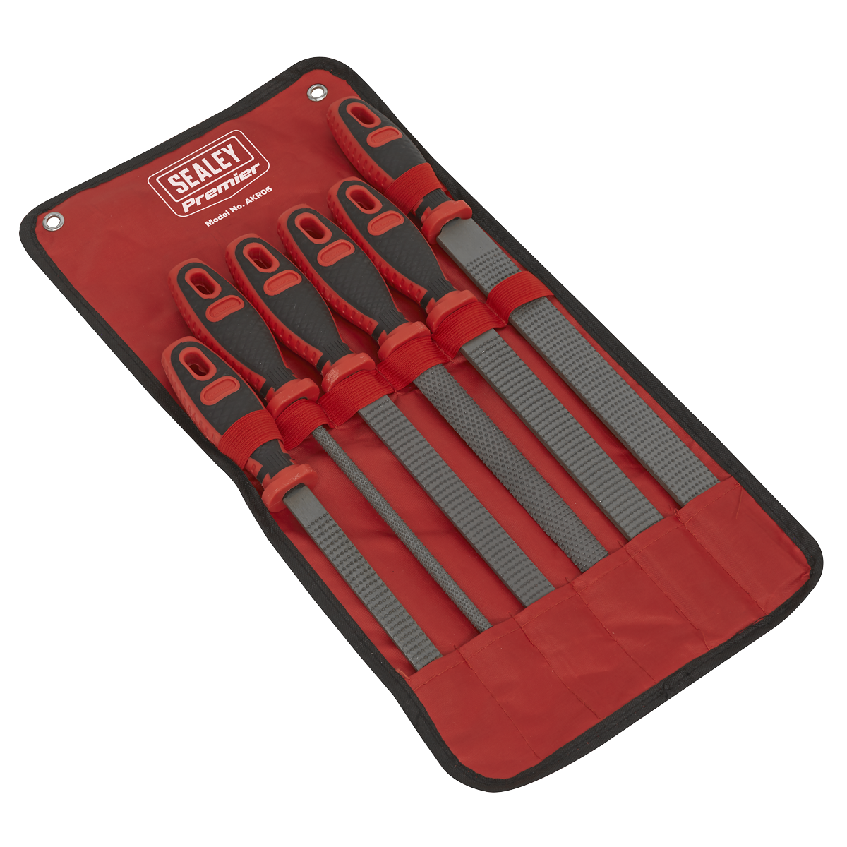 Premier Rasp File Set 6 Pieces Flat/Half Round/Round 200-300mm Ergonomic AKR06