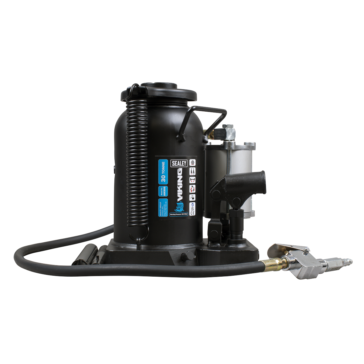 Sealey Viking Manual Air Hydraulic Bottle Jack 30 Tonne Heavy Duty AM30S