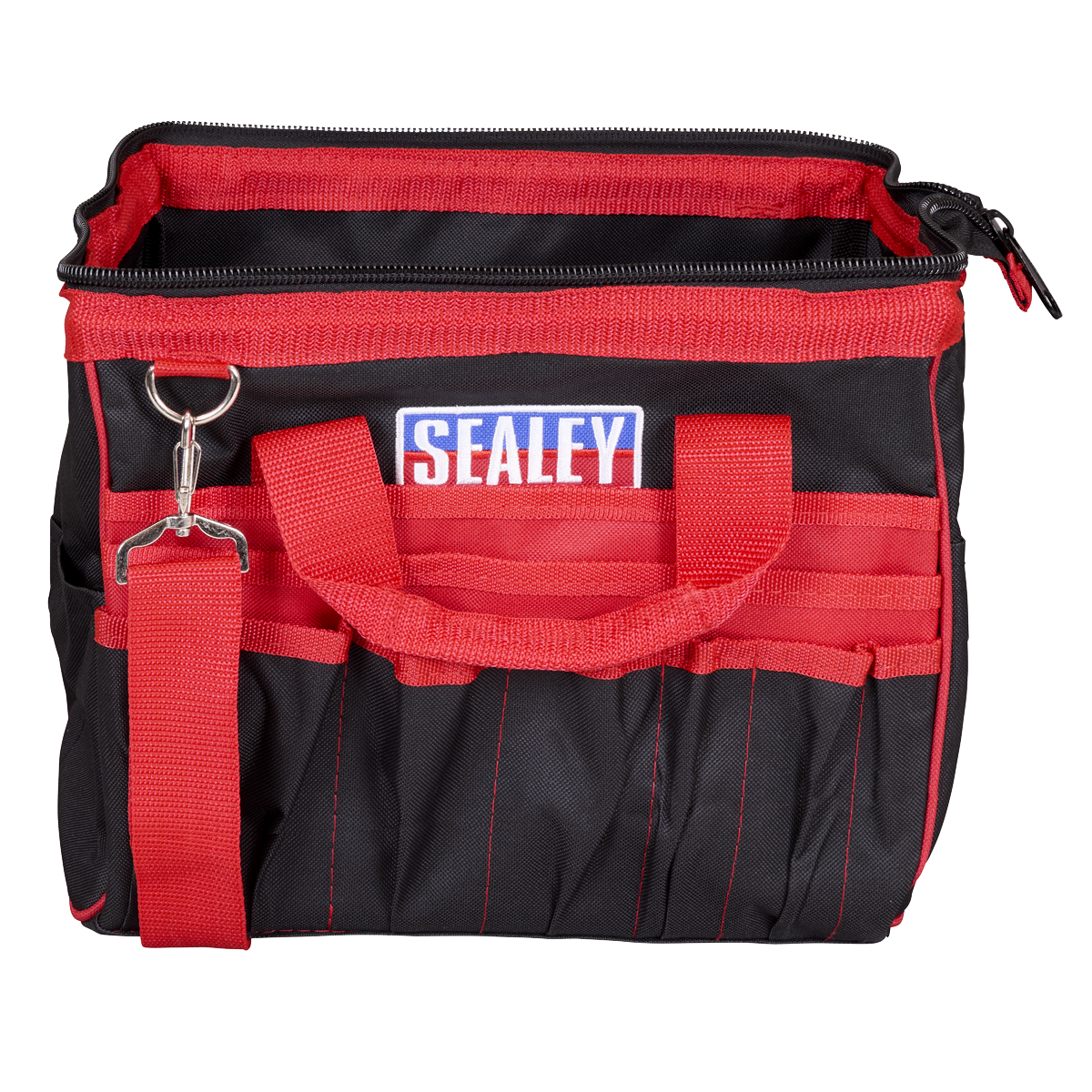 Sealey 300mm Heavy Duty Tool Storage Bag With Multiple Pockets Red/Black AP301