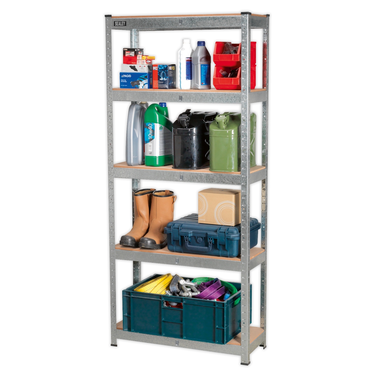 Sealey 5 Shelf Racking Unit Storage Steel Frame 150kg Capacity/Level AP6150GS