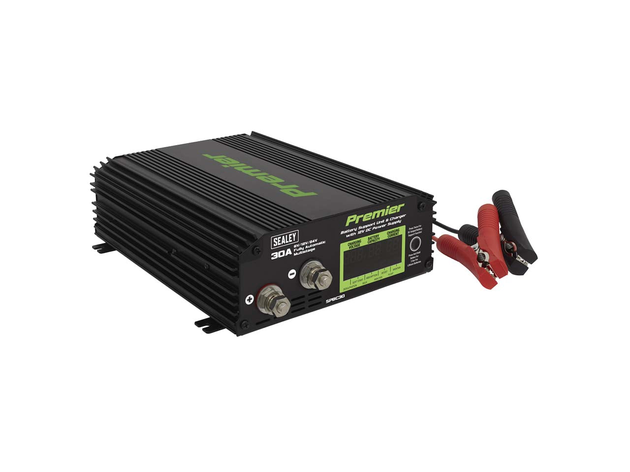 Sealey 30A Battery Support Unit Charger & Maintainer Fully Automatic SPBC30