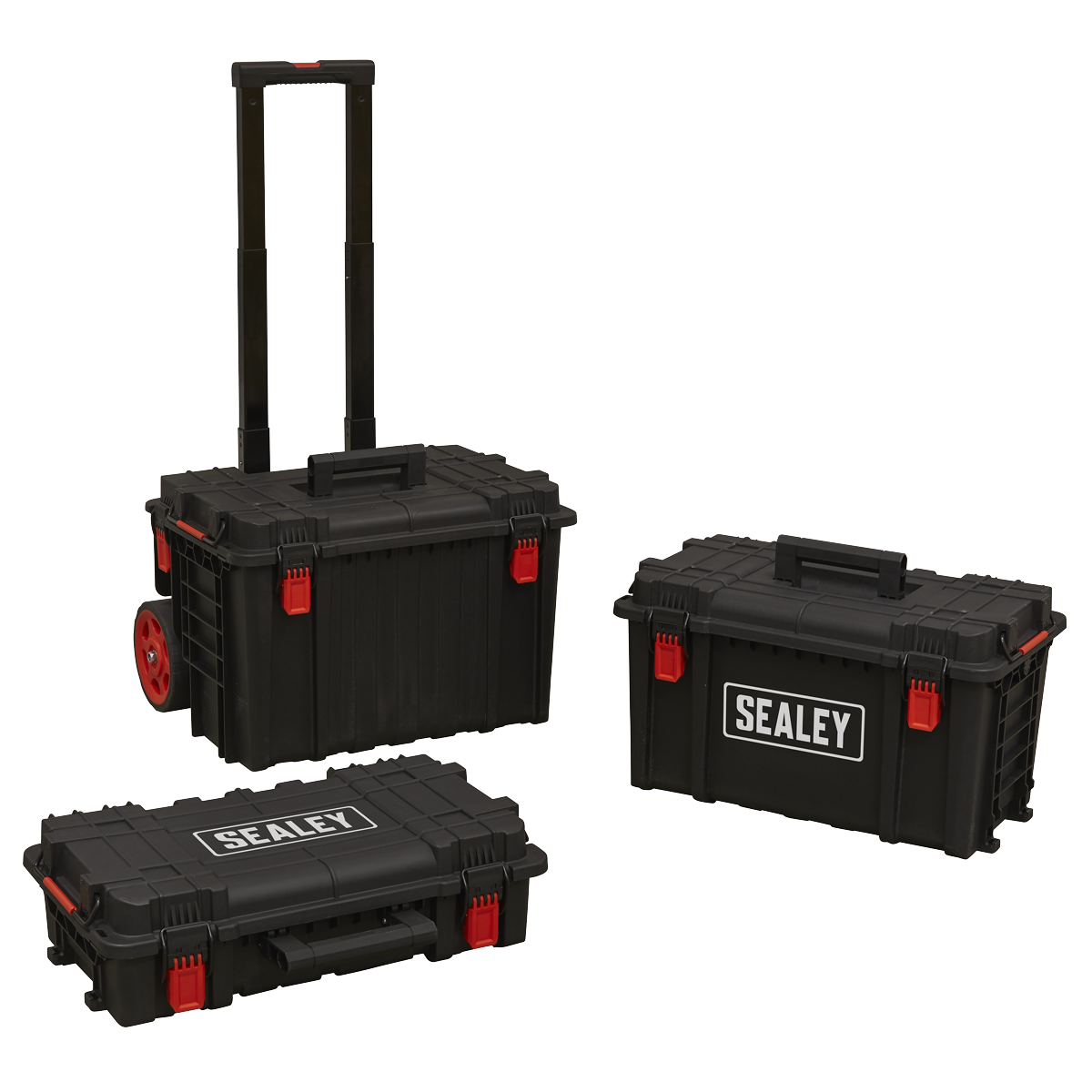 Sealey Mobile Storage System Set 3 Pieces Heavy-Duty Shockproof Plastic AP890