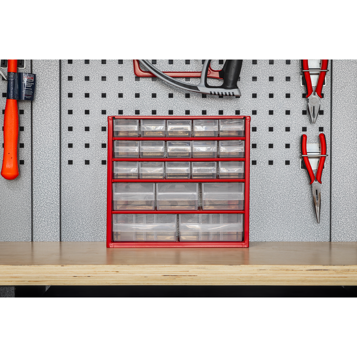 Sealey Cabinet Box With 20 Polypropylene Drawers - Wall Mountable APDC20