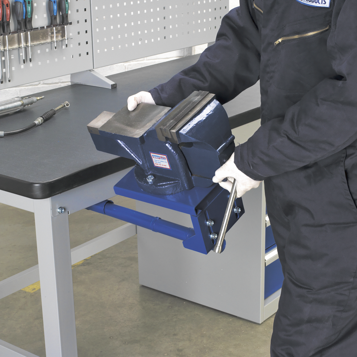 Sealey Vice Mounting Plate For API Series Industrial Work Benches Blue API10