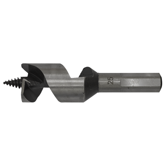 Sealey Auger Wood Drill 25 x 100mm Fully Hardened With Screw Point AW25x100