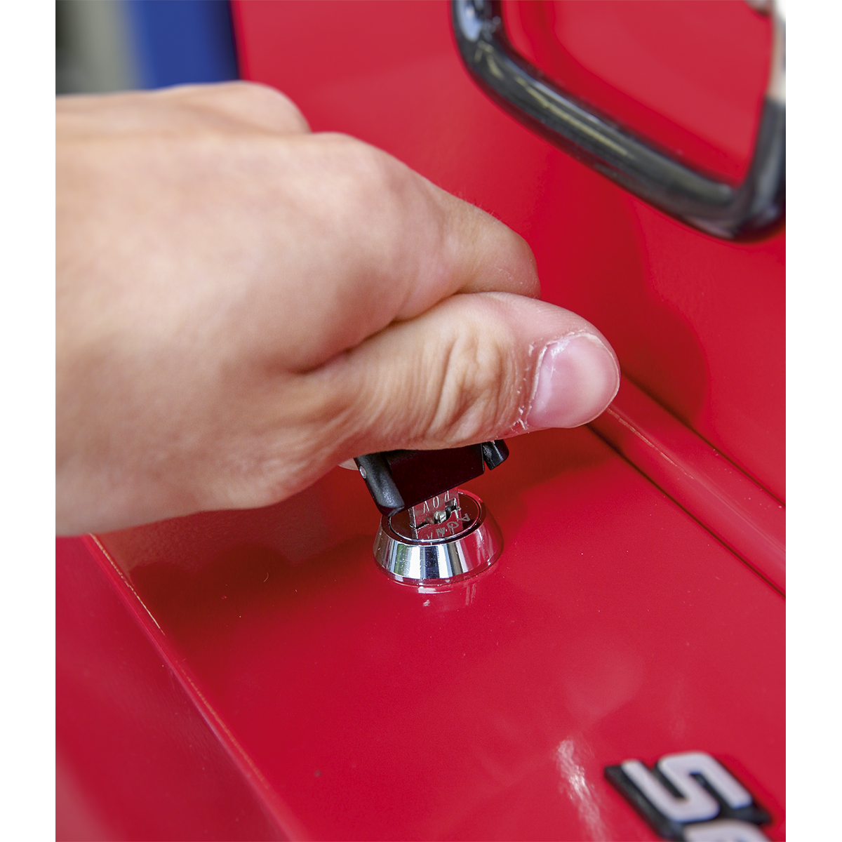 Sealey Side Cabinet For Long Handle Tools With Lock and Two Keys - Red APLHT